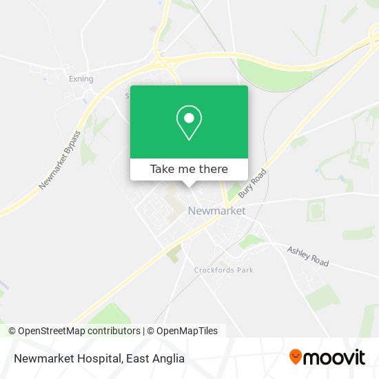 Newmarket Hospital map