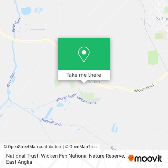 National Trust: Wicken Fen National Nature Reserve map