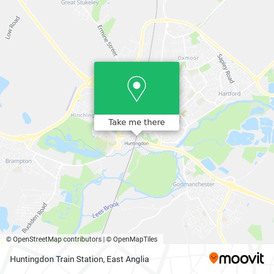 Huntingdon Train Station map