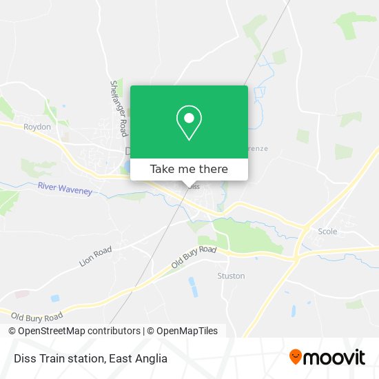 Diss Train station map