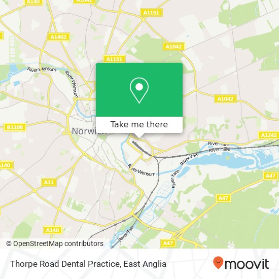 Thorpe Road Dental Practice map