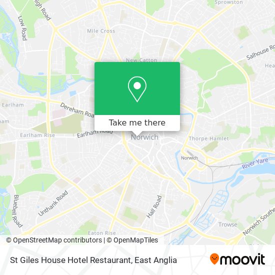 St Giles House Hotel Restaurant map