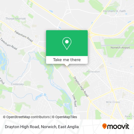 Drayton High Road, Norwich map
