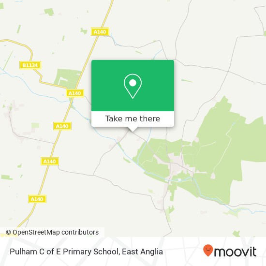 Pulham C of E Primary School map