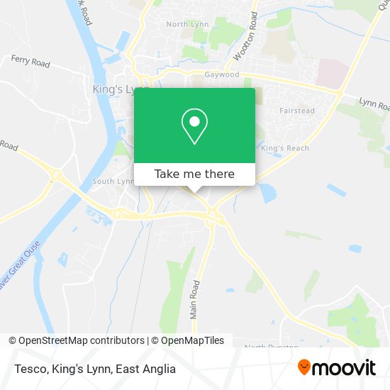 Tesco, King's Lynn map