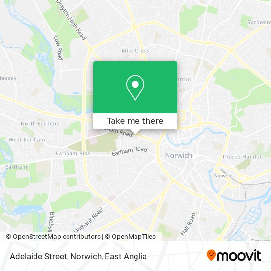 Adelaide Street, Norwich map