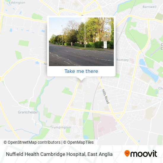 Nuffield Health Cambridge Hospital map