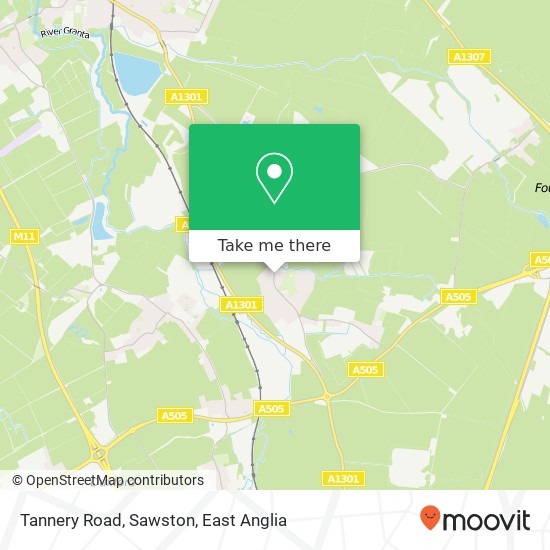 Tannery Road, Sawston map