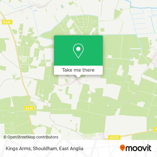 Kings Arms, Shouldham map