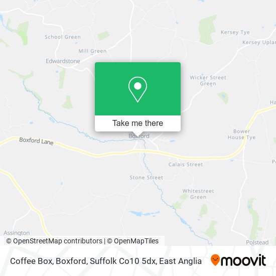 Coffee Box, Boxford, Suffolk Co10 5dx map