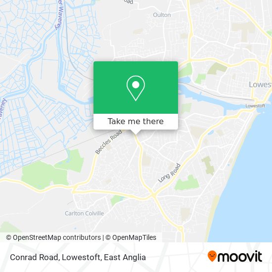 Conrad Road, Lowestoft map