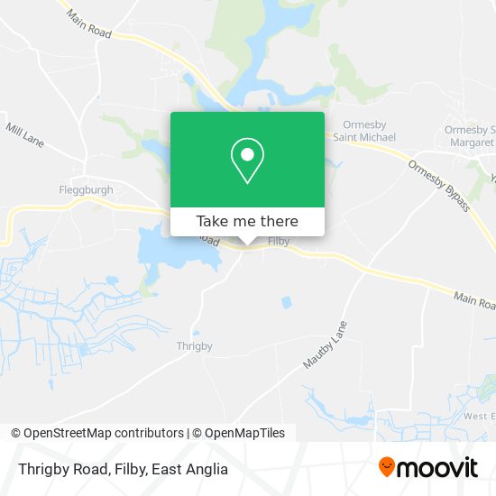 Thrigby Road, Filby map