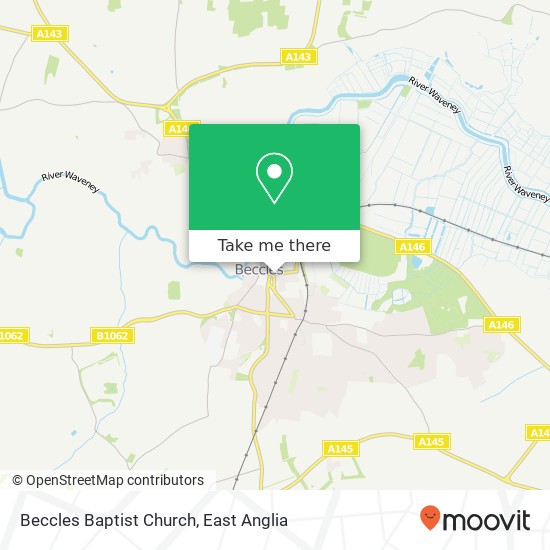 Beccles Baptist Church map