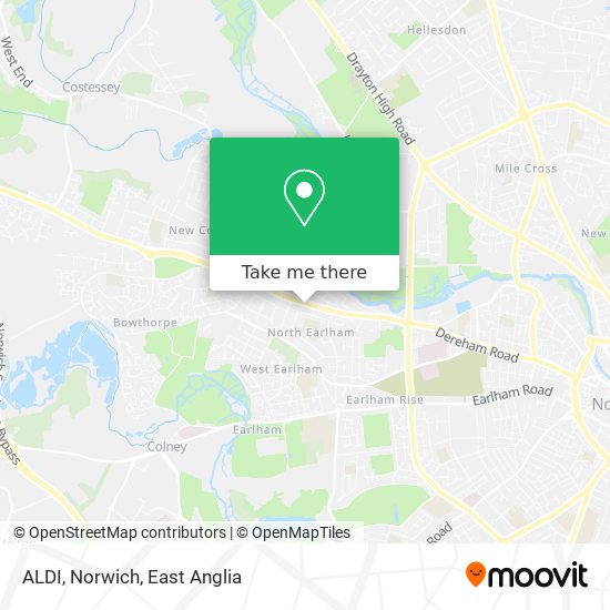 ALDI, Norwich map