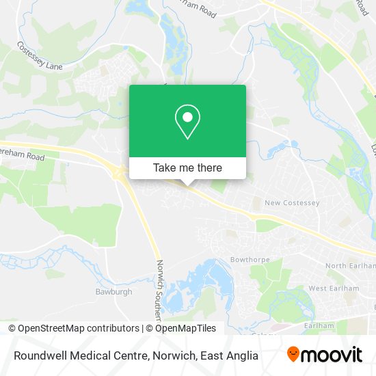 Roundwell Medical Centre, Norwich map