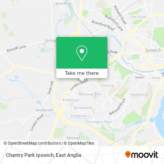 Chantry Park Ipswich map