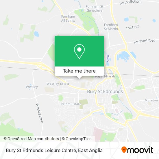 Bury St Edmunds Leisure Centre map