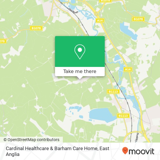 Cardinal Healthcare & Barham Care Home map