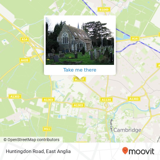 Huntingdon Road map