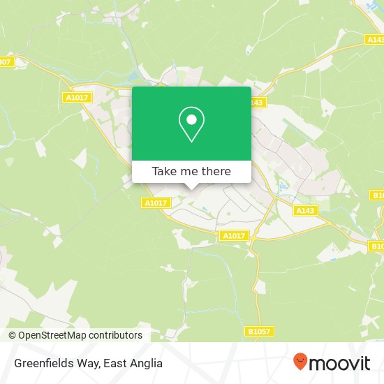 Greenfields Way map