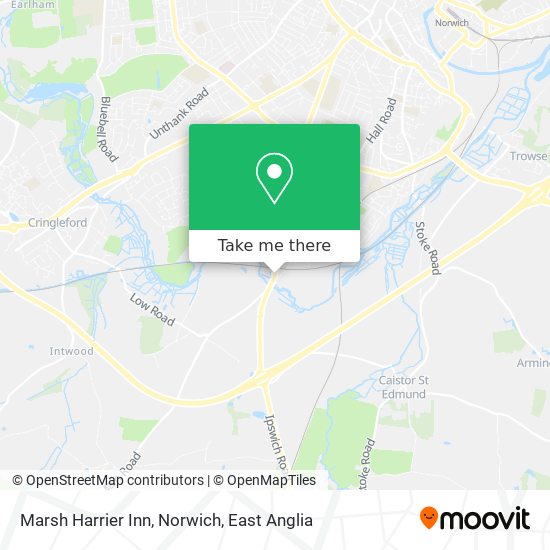 Marsh Harrier Inn, Norwich map