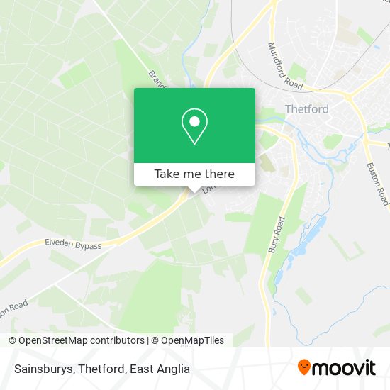 Sainsburys, Thetford map