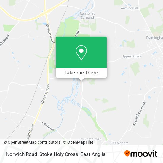 Norwich Road, Stoke Holy Cross map