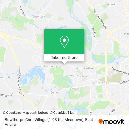 Bowthorpe Care Village (1-93 the Meadows) map