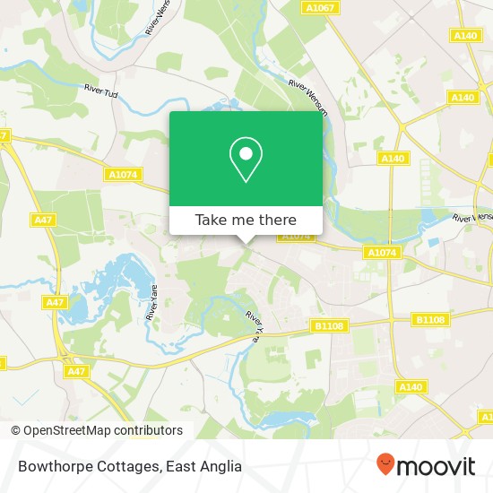 Bowthorpe Cottages map