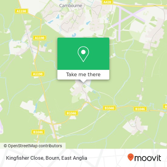 Kingfisher Close, Bourn map