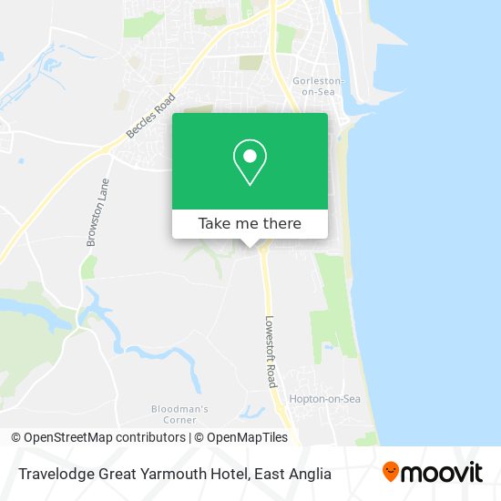 Travelodge Great Yarmouth Hotel map