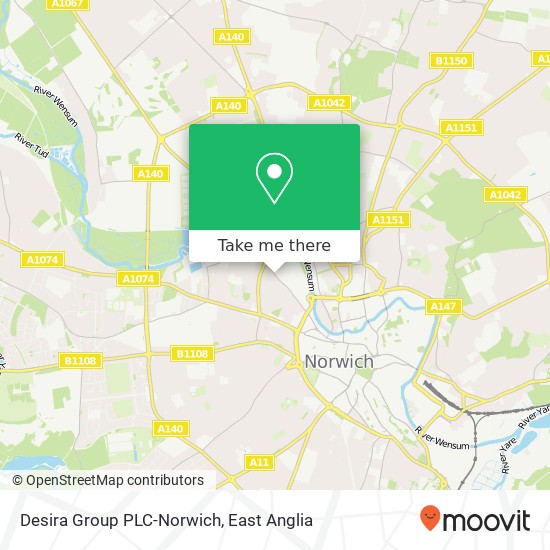 Desira Group PLC-Norwich map