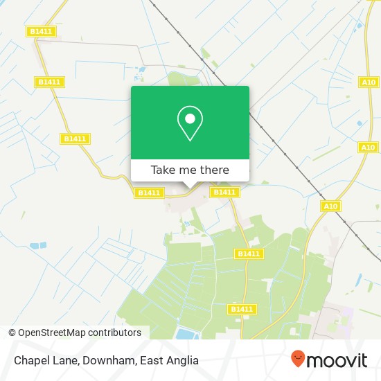 Chapel Lane, Downham map