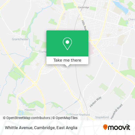 Whittle Avenue, Cambridge map