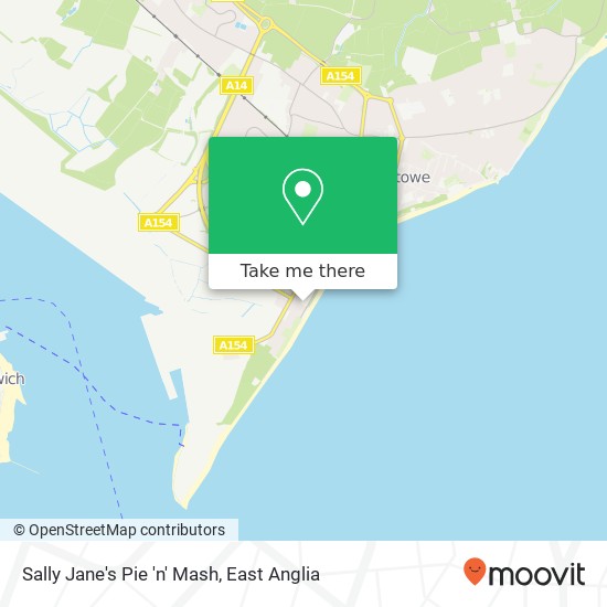 Sally Jane's Pie 'n' Mash, 2 Beach Station Road Felixstowe Felixstowe IP11 2 map