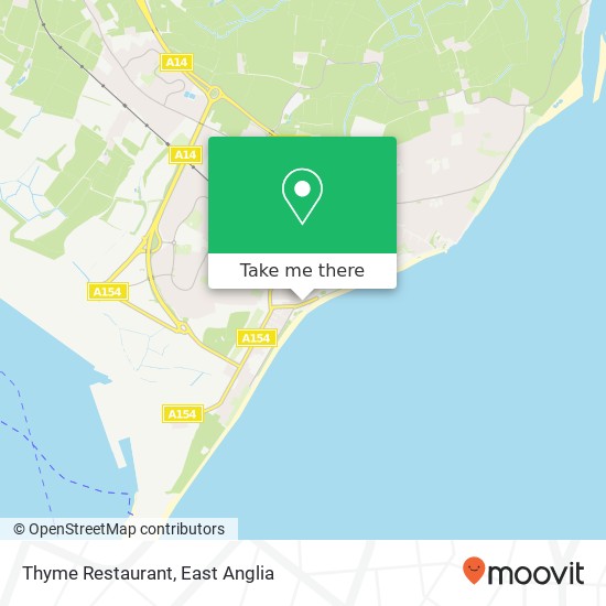 Thyme Restaurant, Undercliff Road West Felixstowe Felixstowe IP11 2AE map