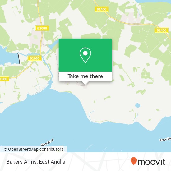 Bakers Arms, Harkstead Ipswich IP9 1 map