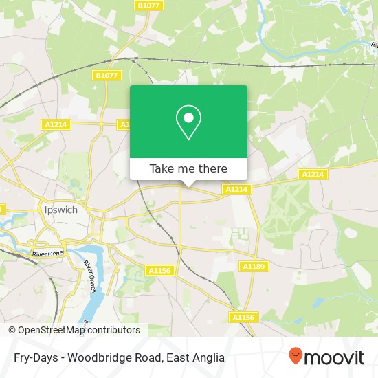 Fry-Days - Woodbridge Road, 482 Woodbridge Road Ipswich Ipswich IP4 4PS map