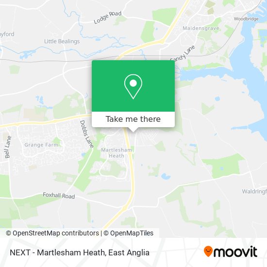 NEXT - Martlesham Heath map