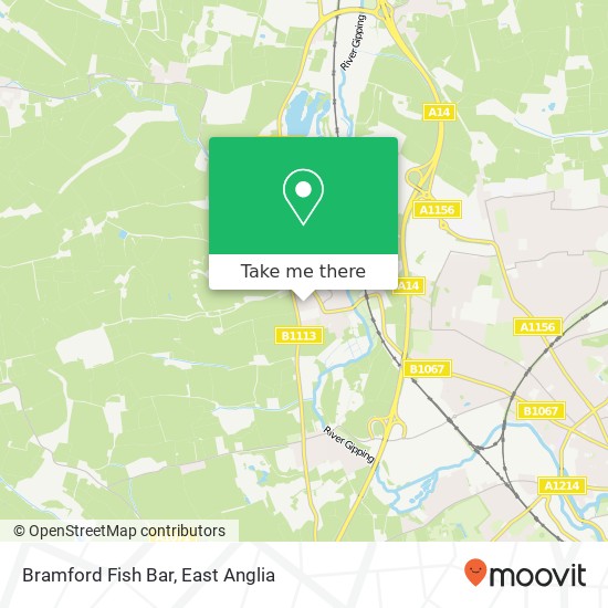 Bramford Fish Bar, 5 Gippingstone Road Bramford Ipswich IP8 4 map