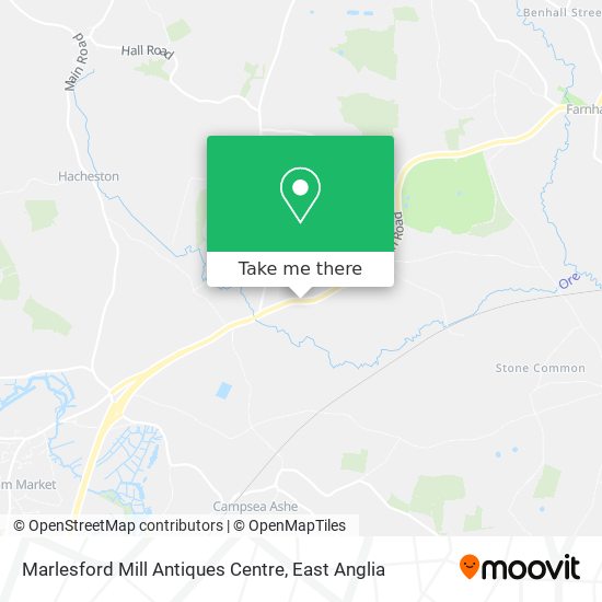 Marlesford Mill Antiques Centre map