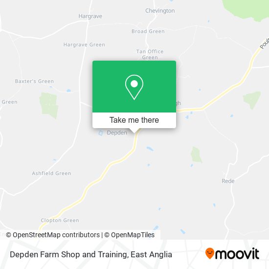 Depden Farm Shop and Training map