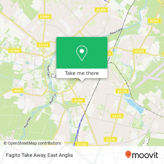 Fagito Take Away, 6 Mill Road Cambridge Cambridge CB1 2AD map