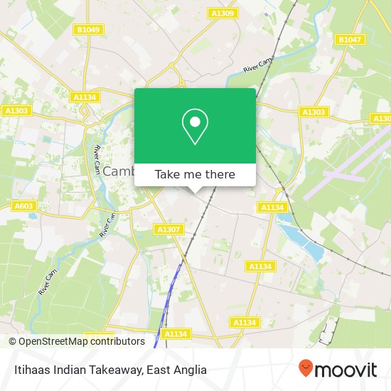 Itihaas Indian Takeaway, 83A Mill Road Cambridge Cambridge CB1 2 map