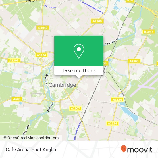 Cafe Arena, 8 Burleigh Street Cambridge Cambridge CB1 1DG map