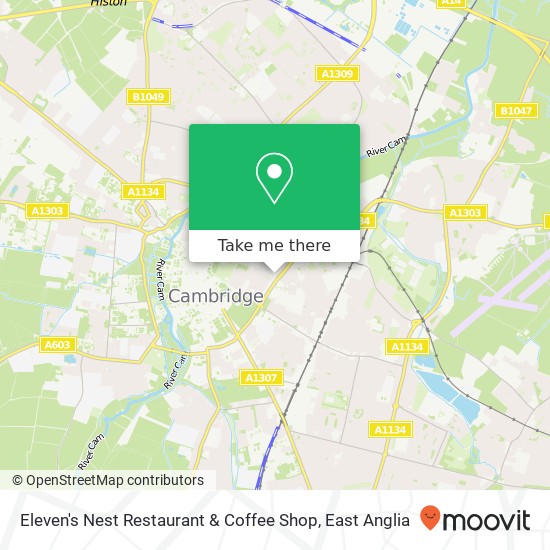 Eleven's Nest Restaurant & Coffee Shop, 11 Burleigh Street Cambridge Cambridge CB1 1 map