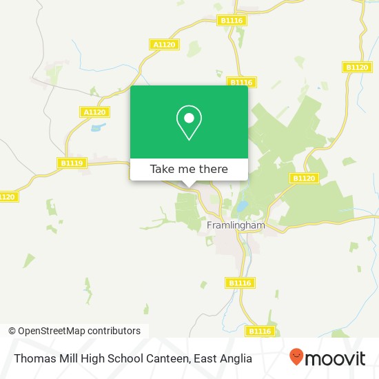 Thomas Mill High School Canteen, Saxtead Road Framlingham Woodbridge IP13 9HE map