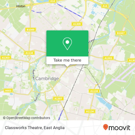 Classworks Theatre, Newmarket Road Cambridge Cambridge CB1 2 map