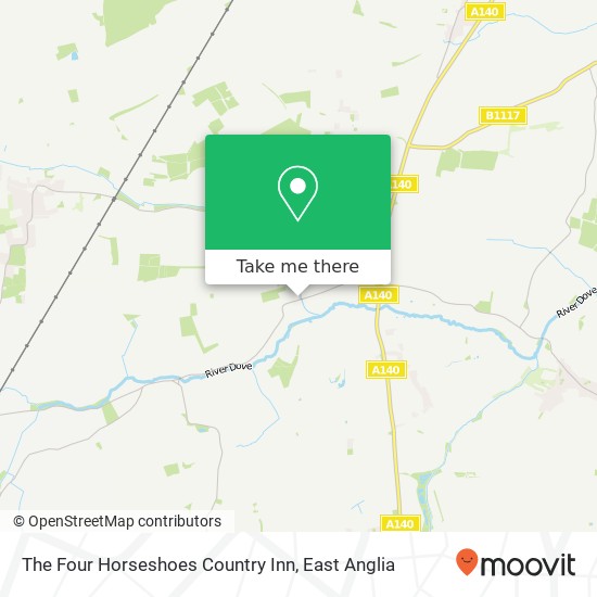 The Four Horseshoes Country Inn map