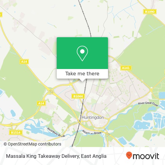 Massala King Takeaway Delivery, Alms Close Huntingdon Huntingdon PE29 6 map